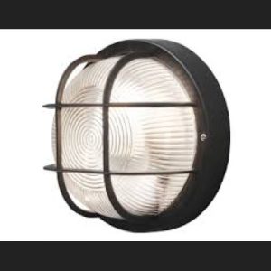 Aluminium Bulkhead Round Black