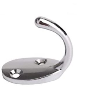 Clothes Hook Silver Single