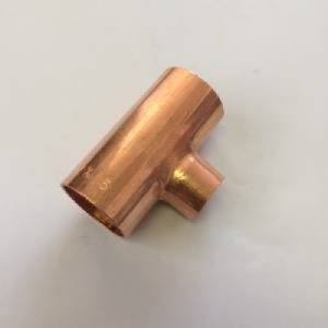 Copper Reducer Tee Cap 22-15-22