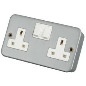 Metal Clad Double Sockets 13a
