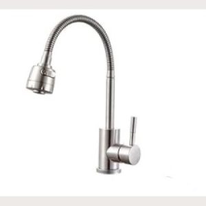 Sink Mixer Pillar Flexible Head Silver